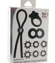 Load image into Gallery viewer, Erection Ring Set - Adam & Eve - Adam's Deluxe Penis Ring Sampler