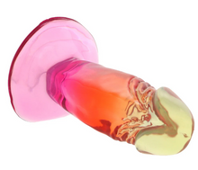 Load image into Gallery viewer, Crystal Jellies 4.5 Inch Classic Dildo in Rainbow
